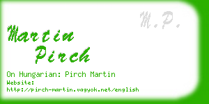 martin pirch business card